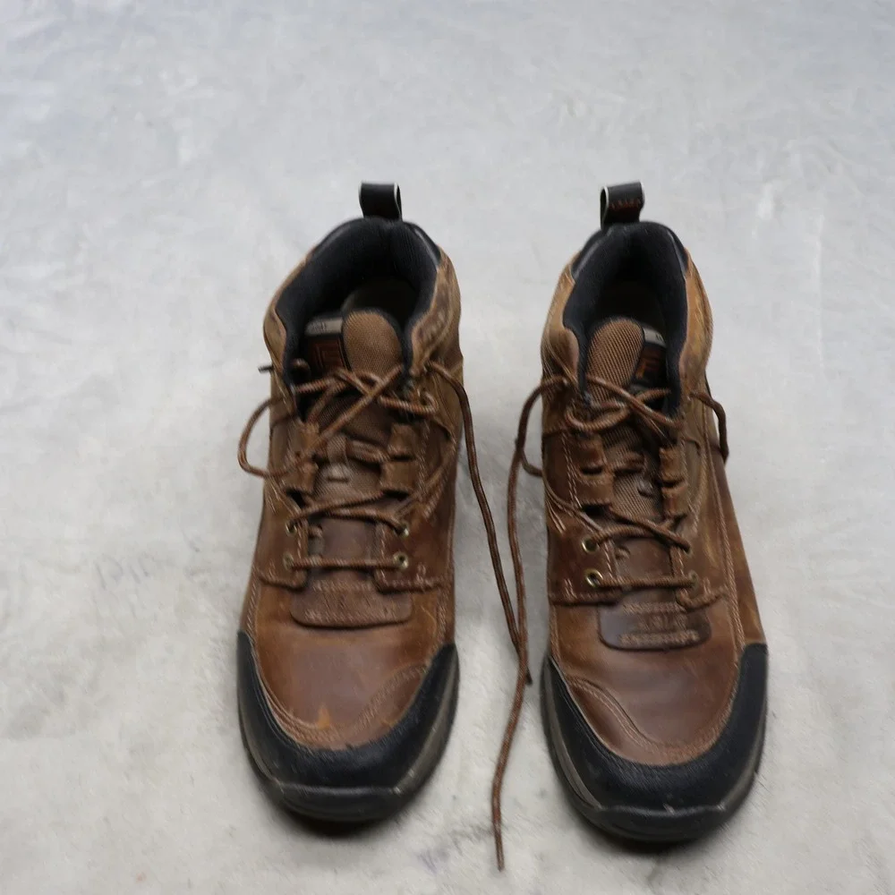 Ariat Men 8.5D Terrain Boots Brown Leather Lace Up Rugged Outdoor Hiking 1002182